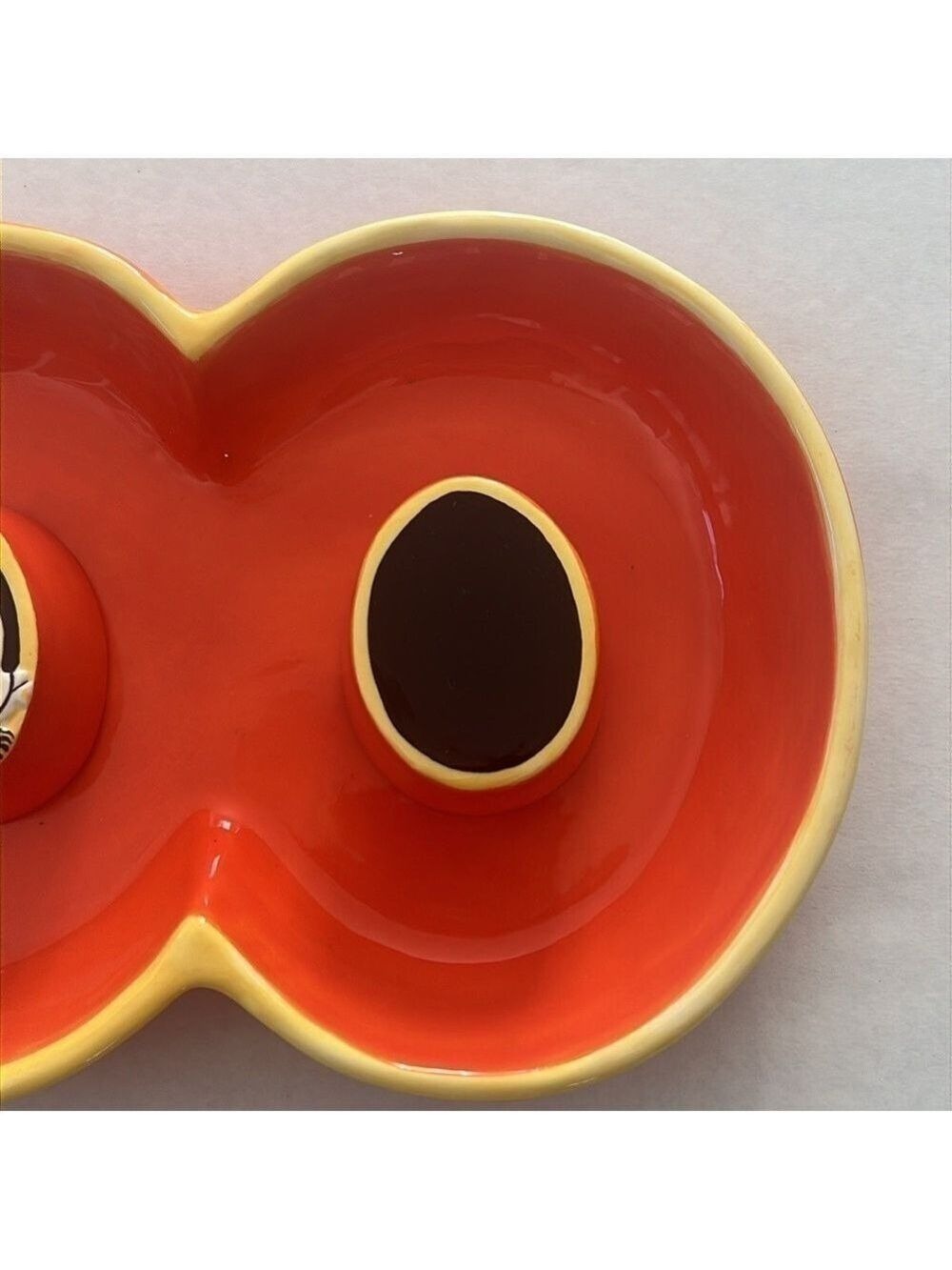 Hallmark BOO Halloween Ghost Trick-Or-Treat Candy Dish Tray Orange Porcelain - Picture 5 of 9